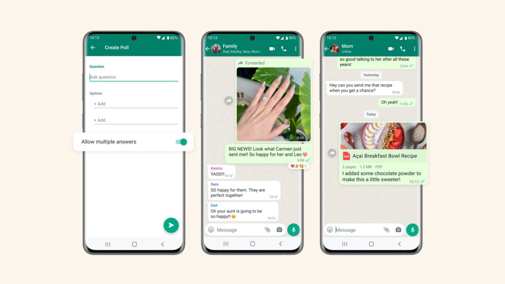 whatsapp polls sharing